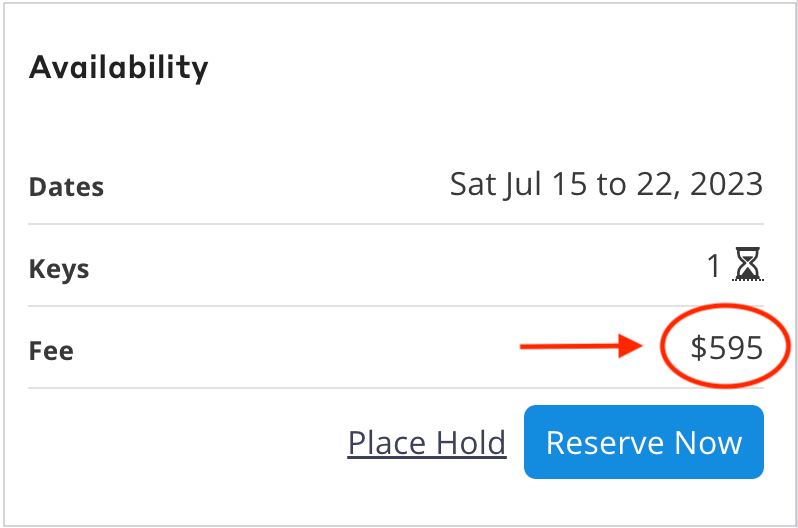 How Much Does It Cost to Reserve a Keyless Property?